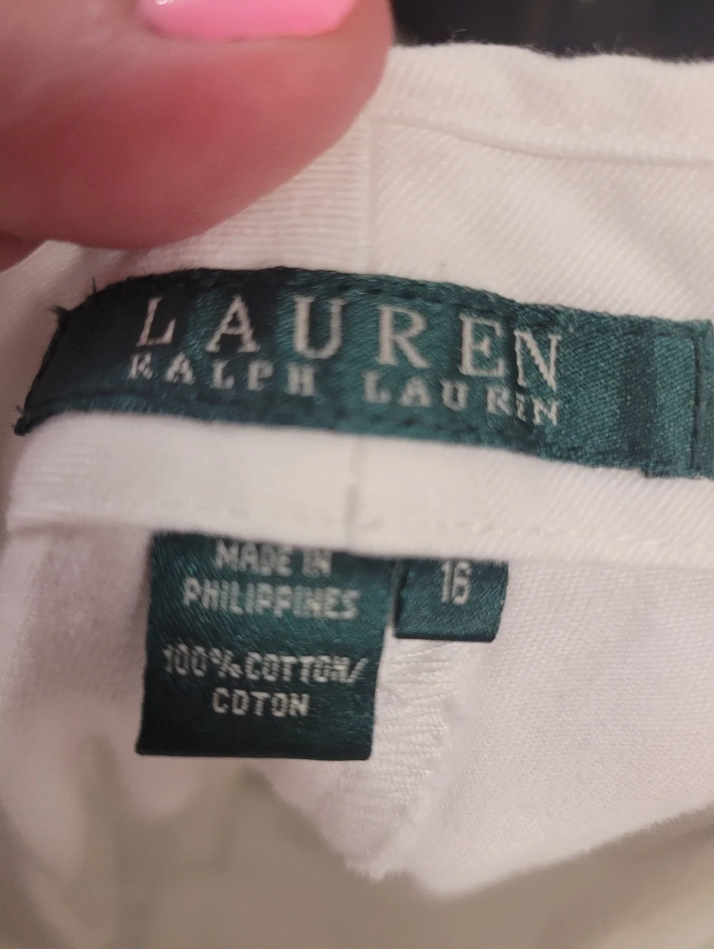 Lauren Ralph Lauren White Cropped Wide Leg Pants 16 100% Cotton Capri Y2k